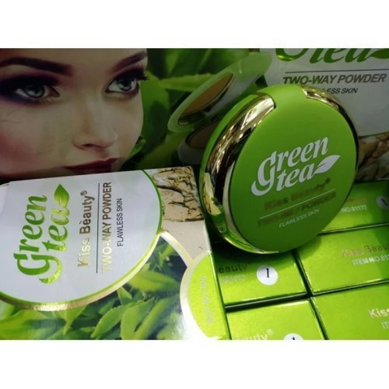 Quality Green Tea Two-Way Powder Kiss Beauty/MOQ(5pcs) #Kenya #Bulk #Wholesale