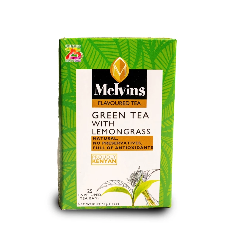 Best Quality MELVINS GREEN TEA WITH LEMONGRASS TEA BAGS 25s #Wholesale #Bulk #Kenya