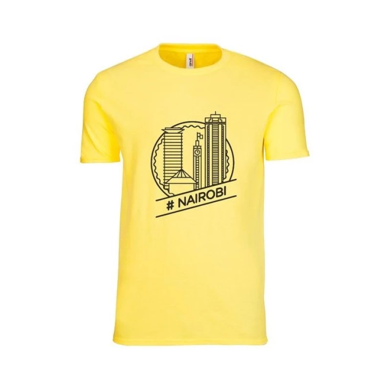 Premium Quality Mavazi Afrique Nairobi T-shirt - Yellow/MoQ 4pcs #Wholesale#Bulk#Kenya