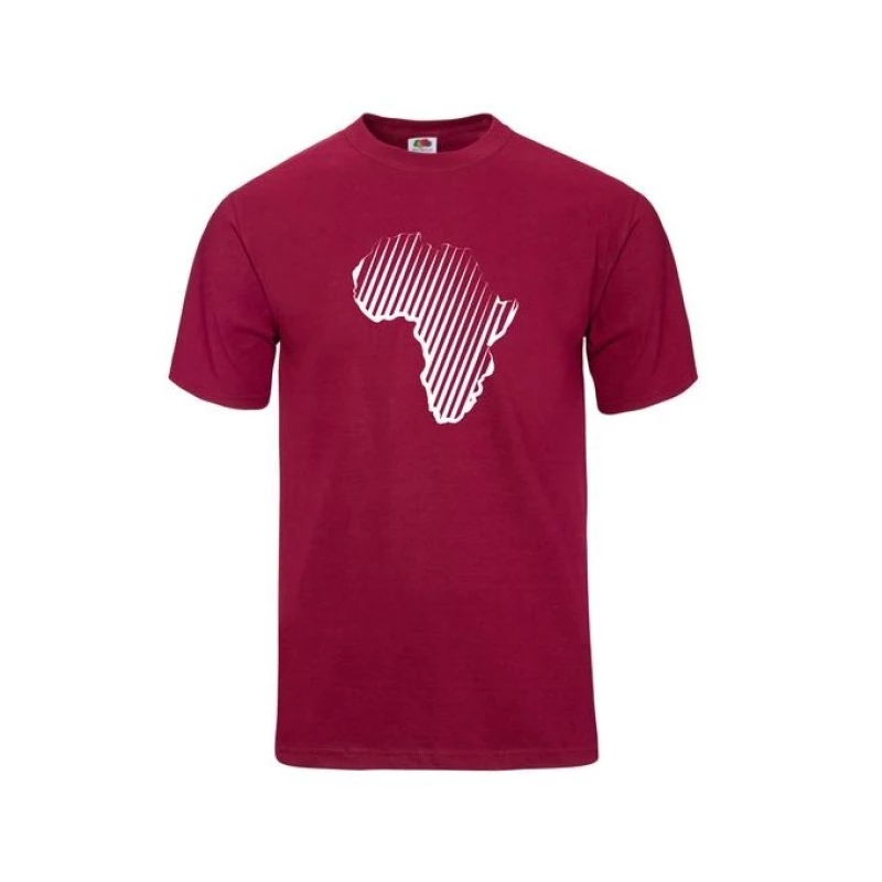 Premium Quality Mavazi Afrique Africa Unite T-shirt -Maroon/MoQ 4pcs #Wholesale#Bulk#Kenya