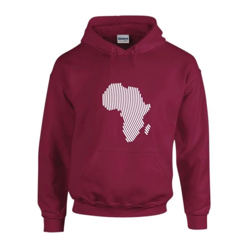 Top Quality Mavazi Afrique Africa Fingerprint Hoodie- Maroon/ MoQ 4pcs #Wholesale#Bulk#Kenya