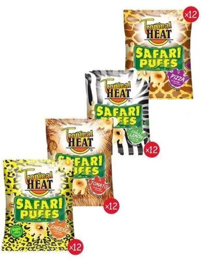 Best Q uality Tropical Heat Safari Puffs - Assorted 20g/ MoQ 1 carton (48pkts)#Wholesale#Bulk#Kenya