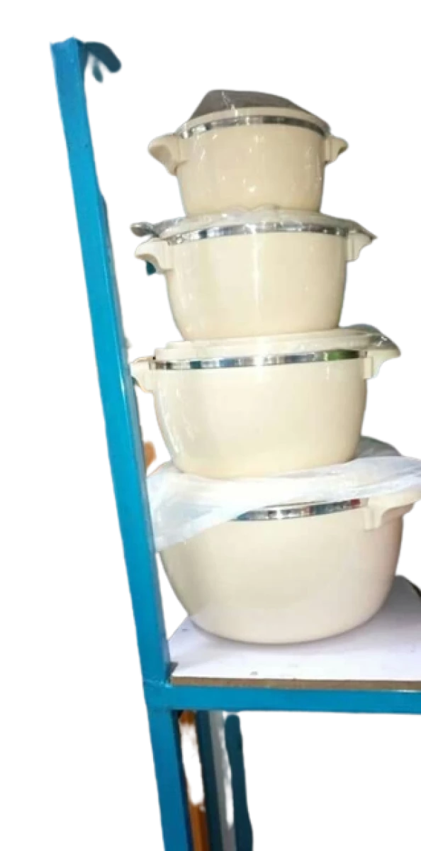 Best Quality 4 Pieces Hot Pots Cream - MoQ 2 units #Wholesale#Bulk#Kenya
