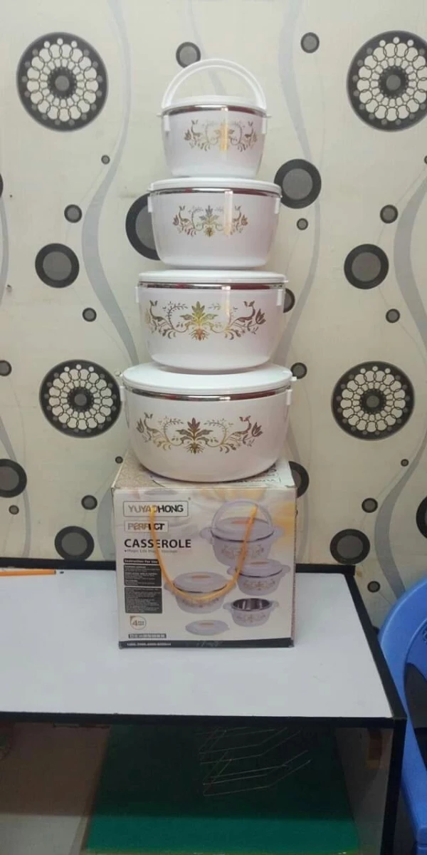 High Quality 4 Pieces Hot Pots White - MoQ 2 units #Wholesale#Bulk#Kenya