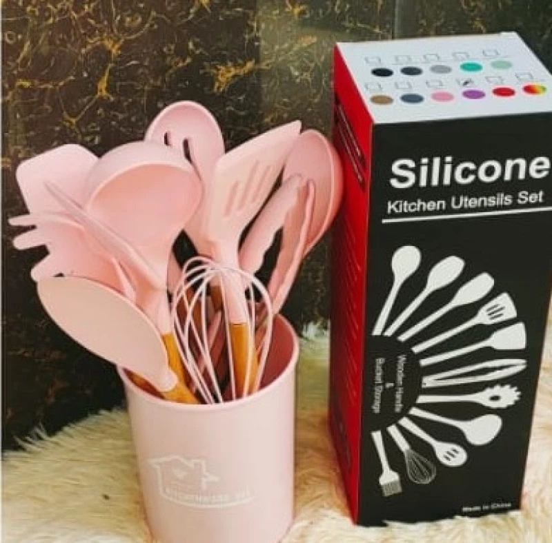 Premium Quality Silicon Spoon Set Pink-MoQ 3sets #Wholesale#Bulk#Kenya