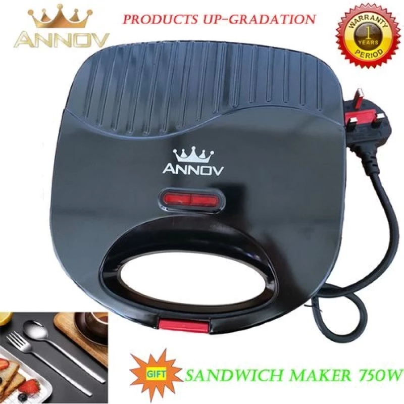 Quality Annov Sandwich Maker-750W 1 Spoon 1 Fork- MOQ- 2pcs #WholesalePrice #KenyanMarket