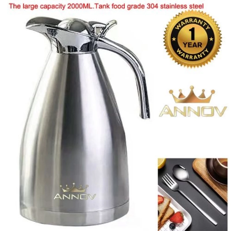Quality Annov Coffee Pot Stainless Steel Kettle 2L1 Spoon 1fork- MOQ- 2pcs #WholesalePrice #KenyanMarket