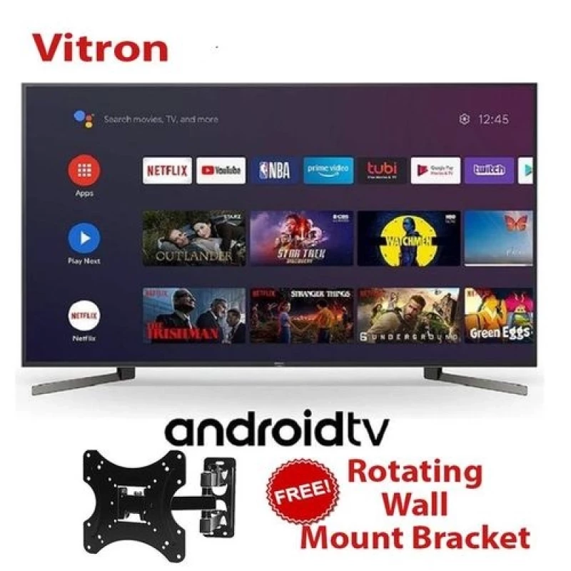 Quality Vitron 50" Inch FRAMELESS 4K UHD Android TV,BLUETOOTH,APPSTORE + TILT BRACKET- MOQ - 2pcs #WholesalePrice #KenyanMarket