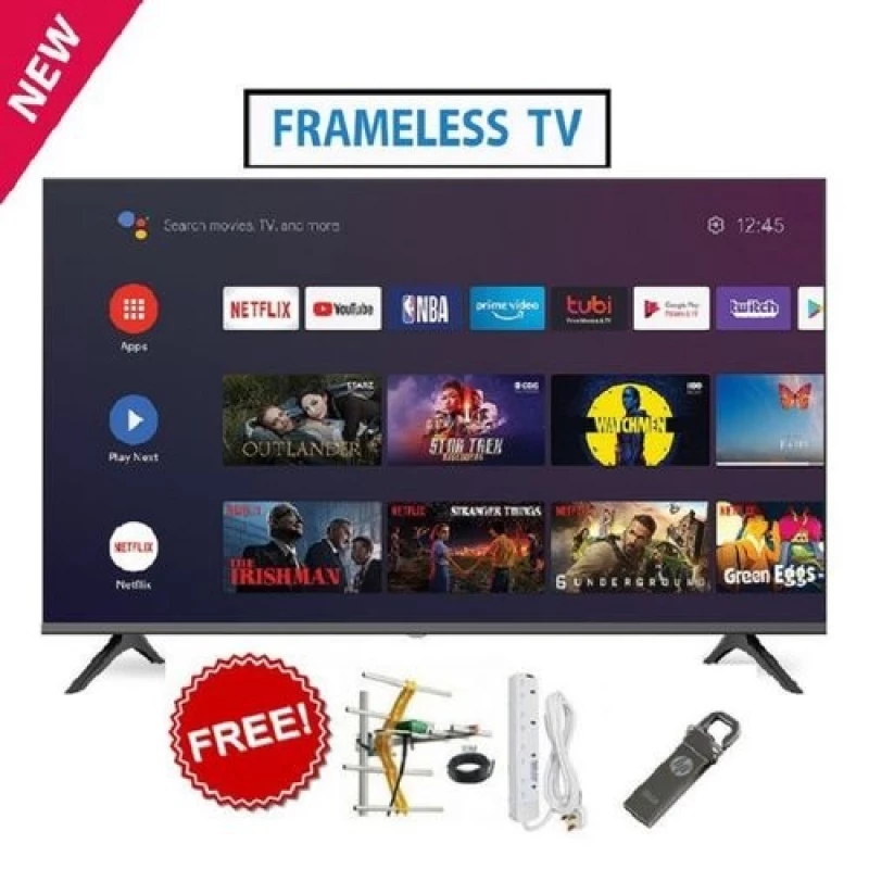 Quality Skyworth 43" Inch Frameless FHD ANDROID TV,WI-FI,NETFLIX,YOUTUBE,GOOGLEPLAY+ 3 FREE GIFTS