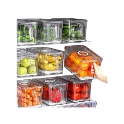 6pcs Kitchen Fridge Storage Containers, Freezer Safe Fresh-keeping Boxes,  Partition For Organizing And Sealing, Antibacterial Container For Frozen  Meat