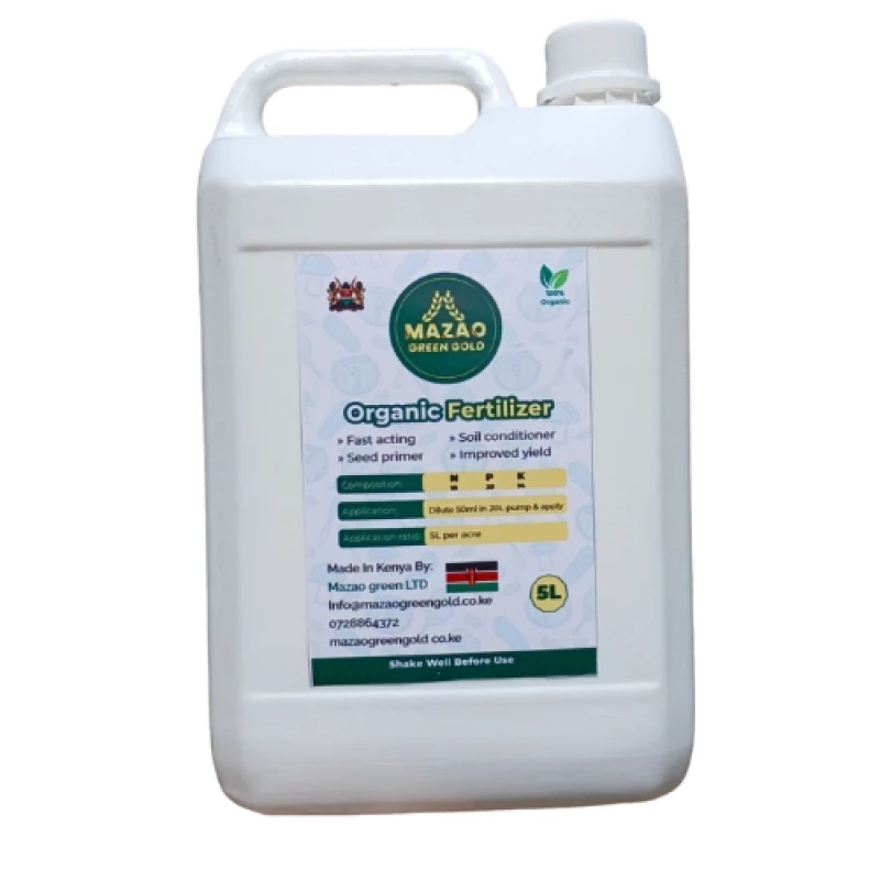 Top Quality Mazao Green Gold Organic Fertilizer 5lts - MOQ(1 pcs)#Wholesaleprice#Kenya